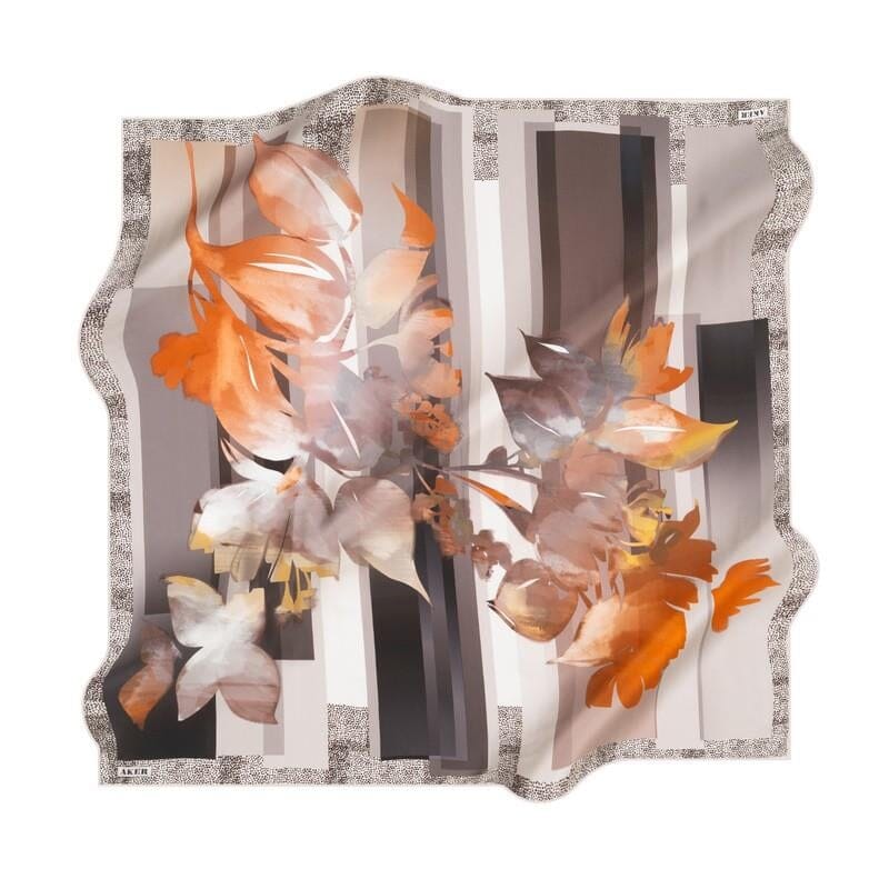 Aker Autumn Bloom Silk Scarf No. 31 Silk Hijabs,Aker,Silk Scarves Aker 