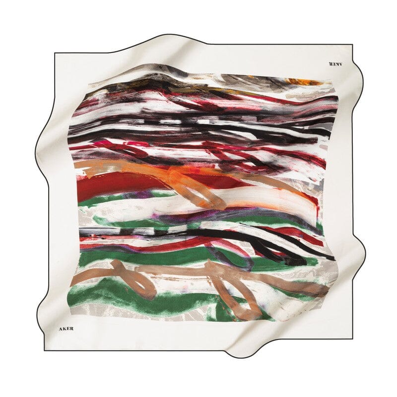 Aker Brushstroke Women Silk Scarf No. 13 Silk Hijabs,Aker,Silk Scarves Aker 