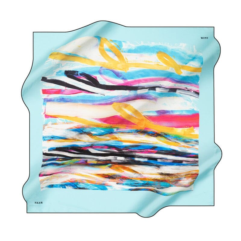 Aker Brushstroke Women Silk Scarf No. 21 Silk Hijabs,Aker,Silk Scarves Aker 