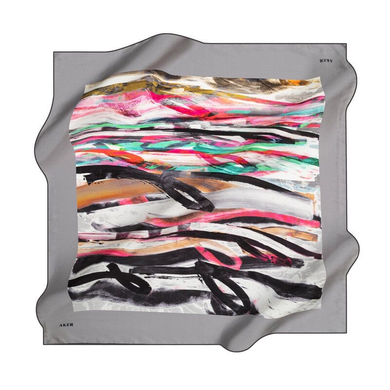 Aker Brushstroke Women Silk Scarf No. 71 Silk Hijabs,Aker,Silk Scarves Aker 