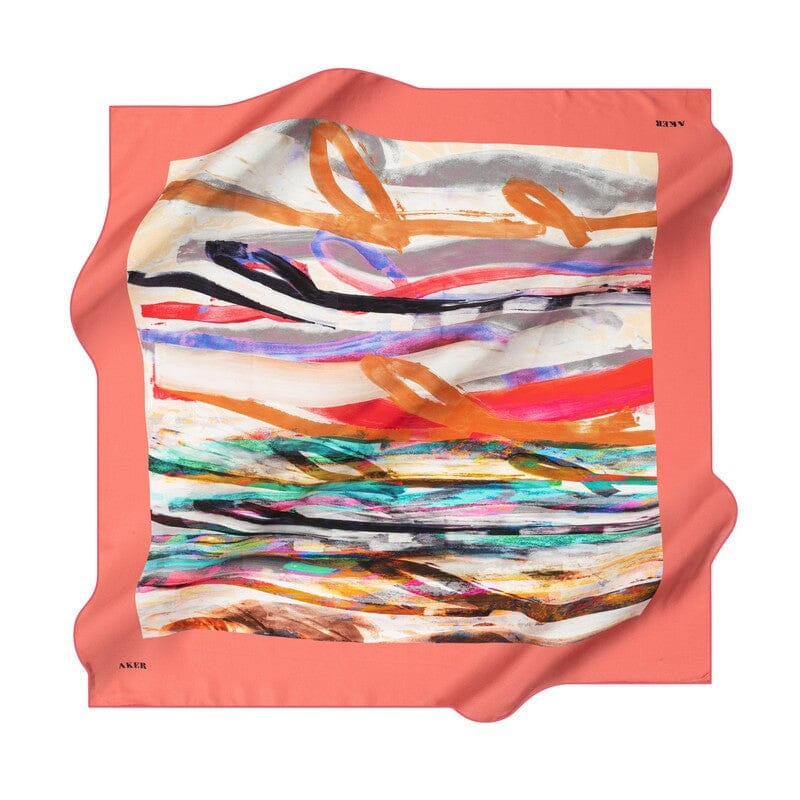 Aker Brushstroke Women Silk Scarf No. 91 Silk Hijabs,Aker,Silk Scarves Aker 