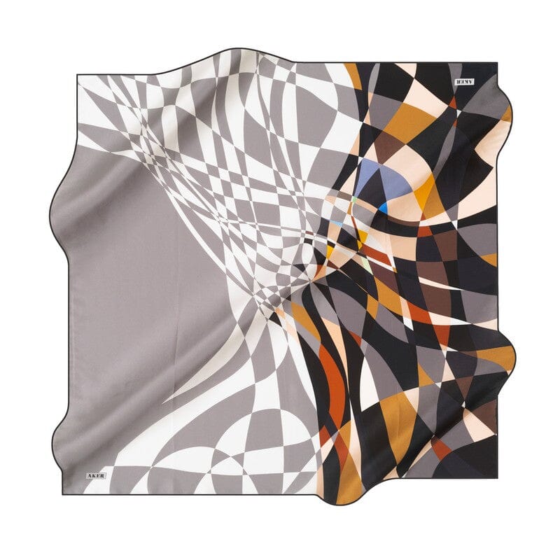 Aker Kaleidoscope Dreams Silk Scarf No. 15 Silk Hijabs,Aker,Silk Scarves Aker 