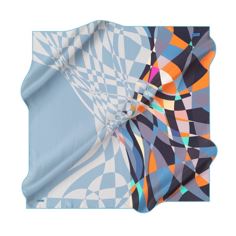 Aker Kaleidoscope Dreams Silk Scarf No. 22 Silk Hijabs,Aker,Silk Scarves Aker 