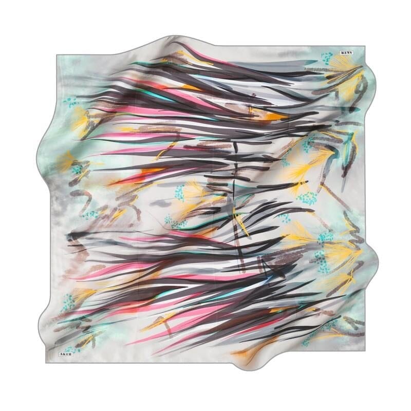 Aker Serene Blossom Silk Scarf No.71 Silk Hijabs,Aker,Silk Scarves Aker 