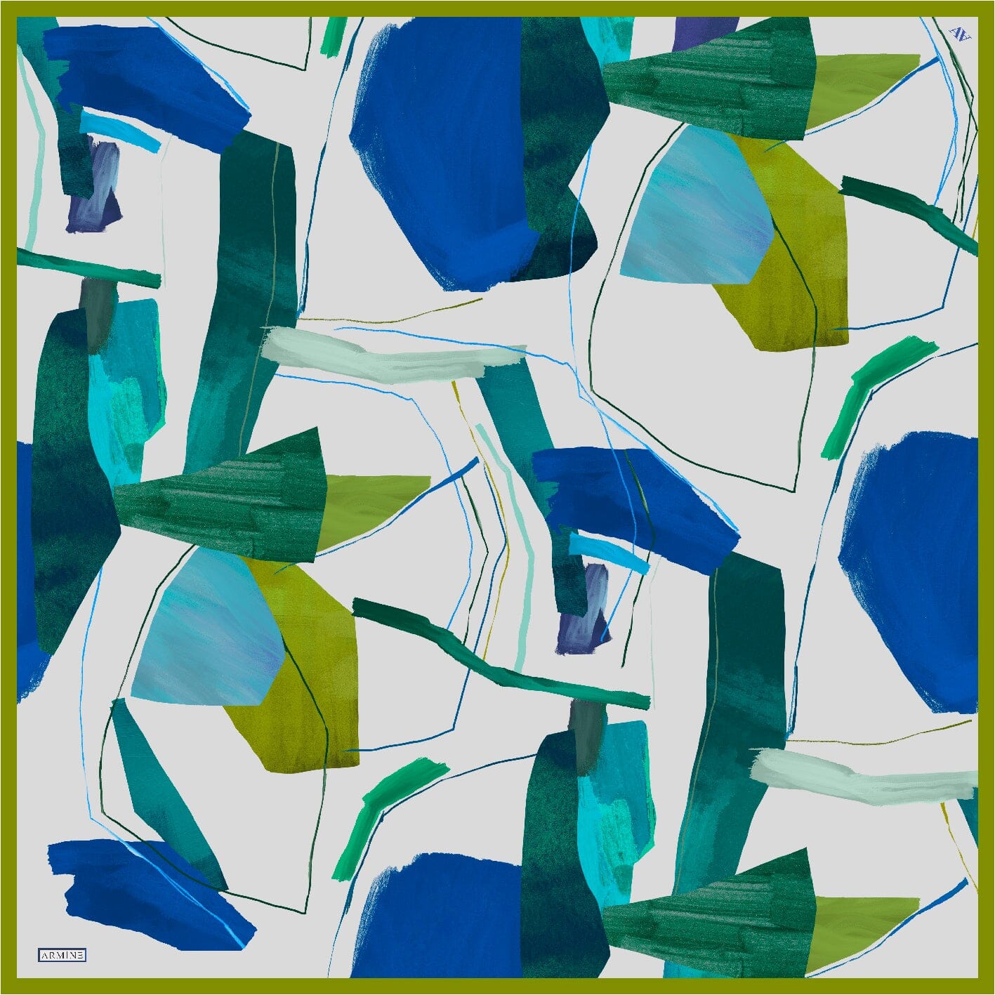 Armine Abstract Harmony Silk Scarf 