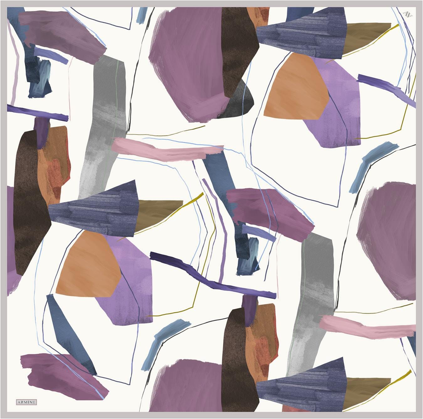 Armine Abstract Harmony Silk Scarf 