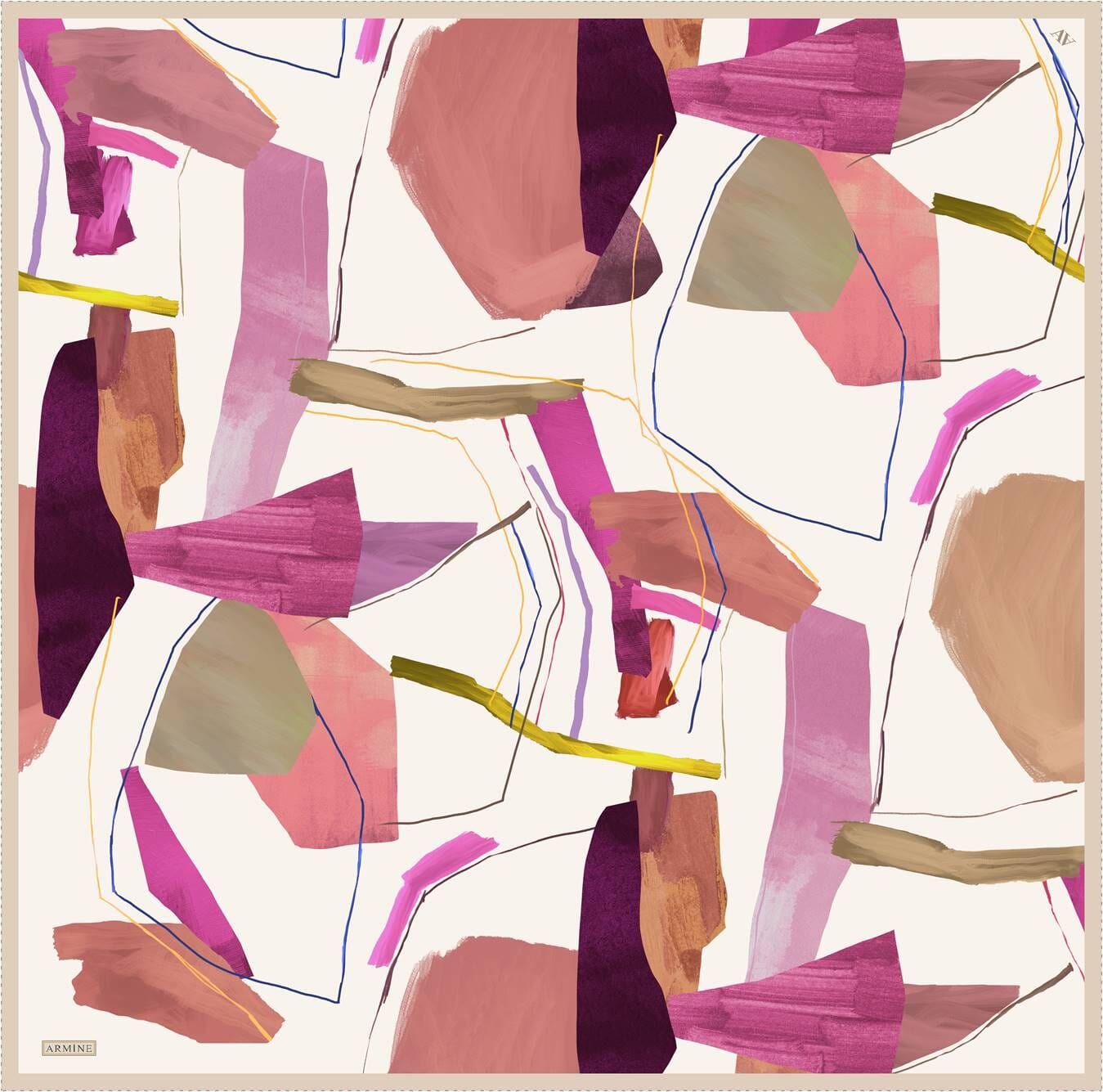 Armine Abstract Harmony Silk Scarf 