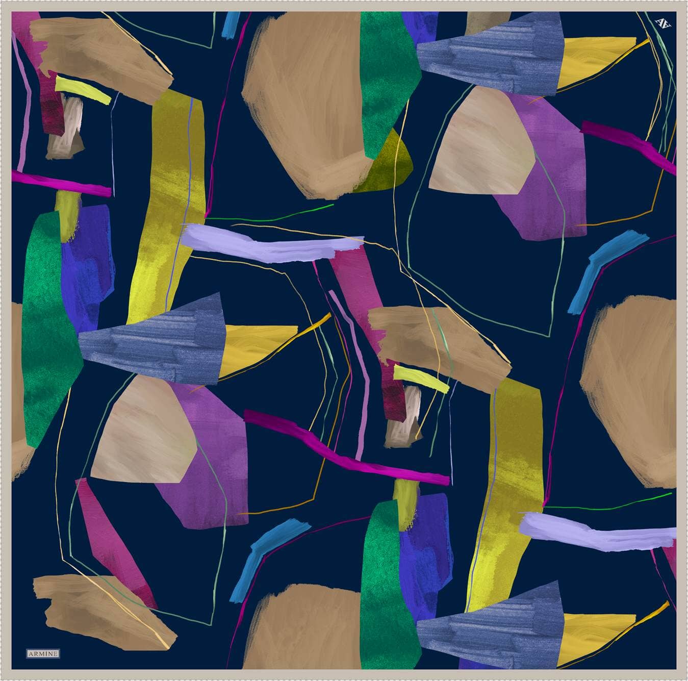 Armine Abstract Harmony Silk Scarf #80 Silk Hijabs,Armine Armine 