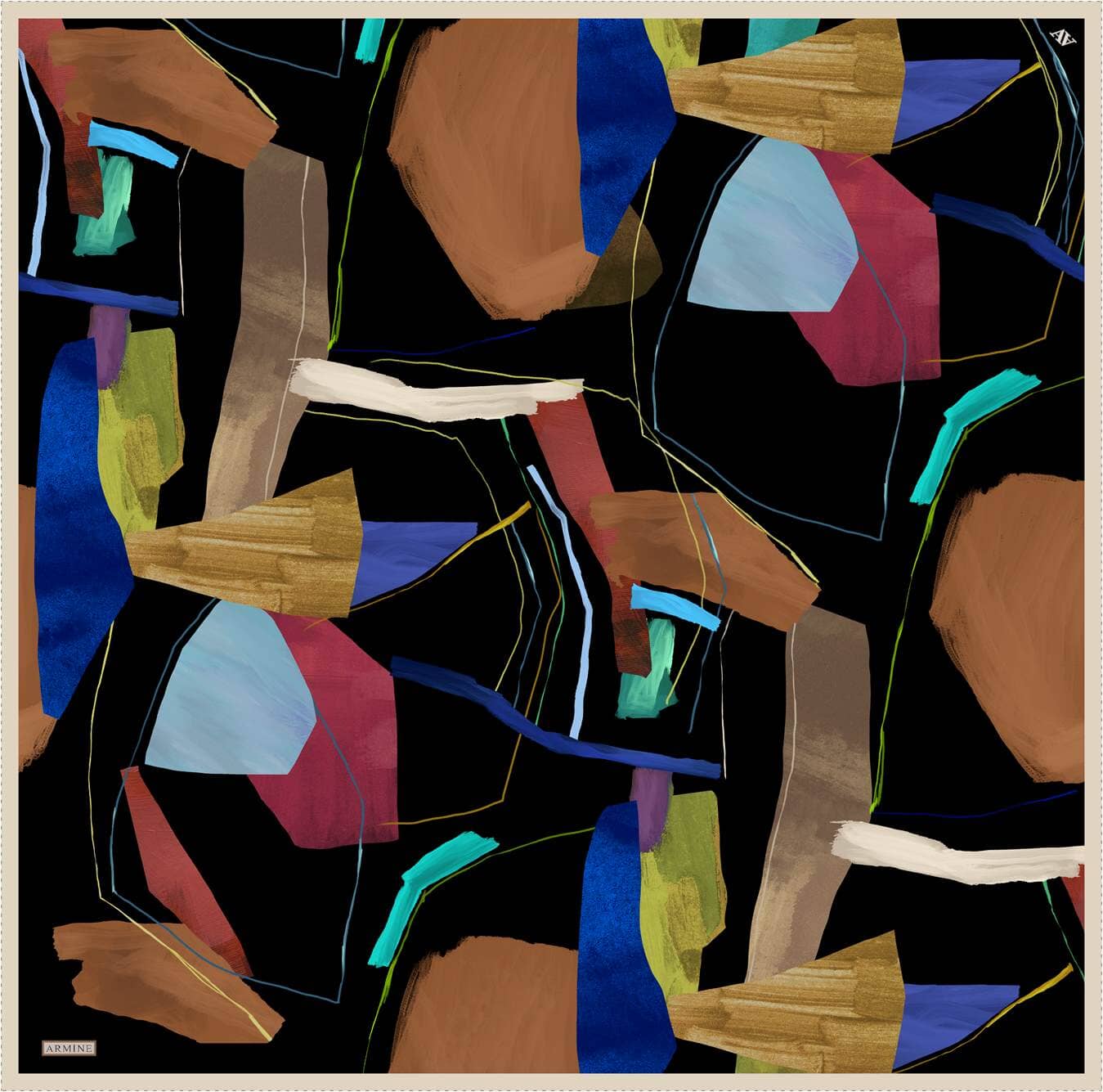 Armine Abstract Harmony Silk Scarf 