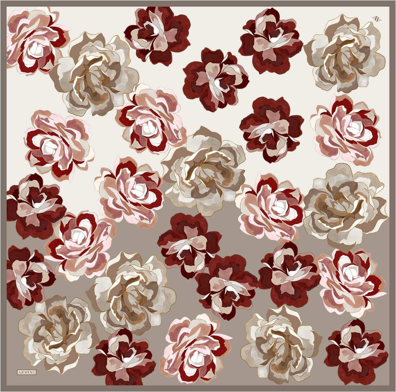 Armine Blooming Elegance Silk Scarf #1 Silk Hijabs,Armine Armine 