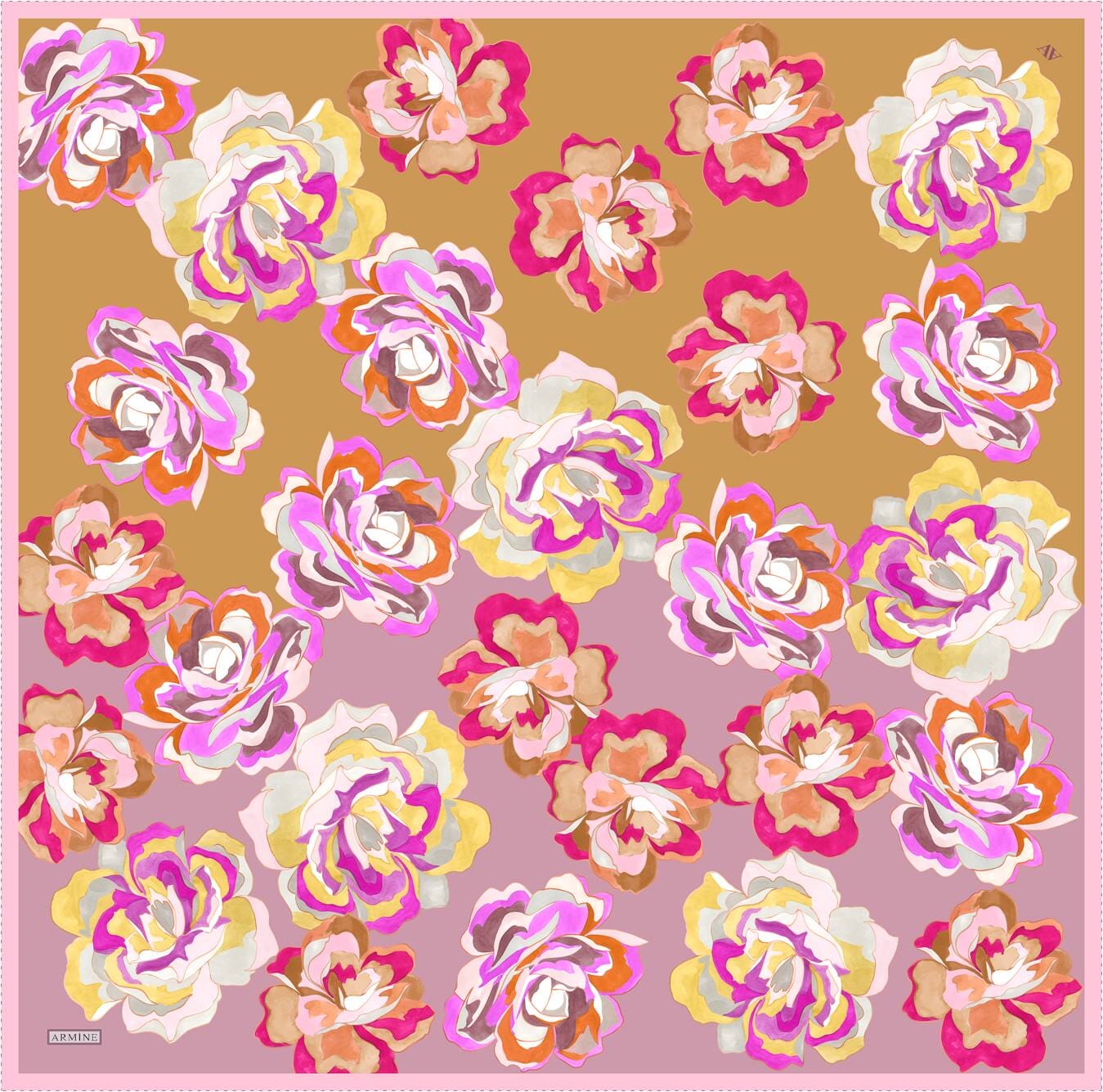 Armine Blooming Elegance Silk Scarf #53 Silk Hijabs,Armine Armine 