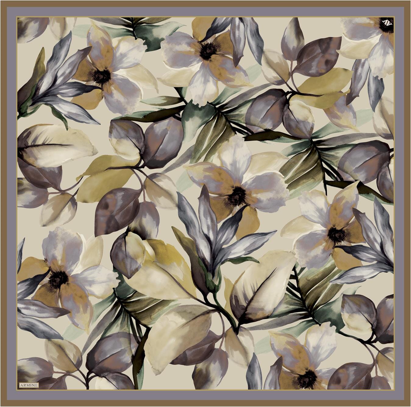 Armine Botanical Dream Silk Scarf #4 Silk Hijabs,Armine Armine 