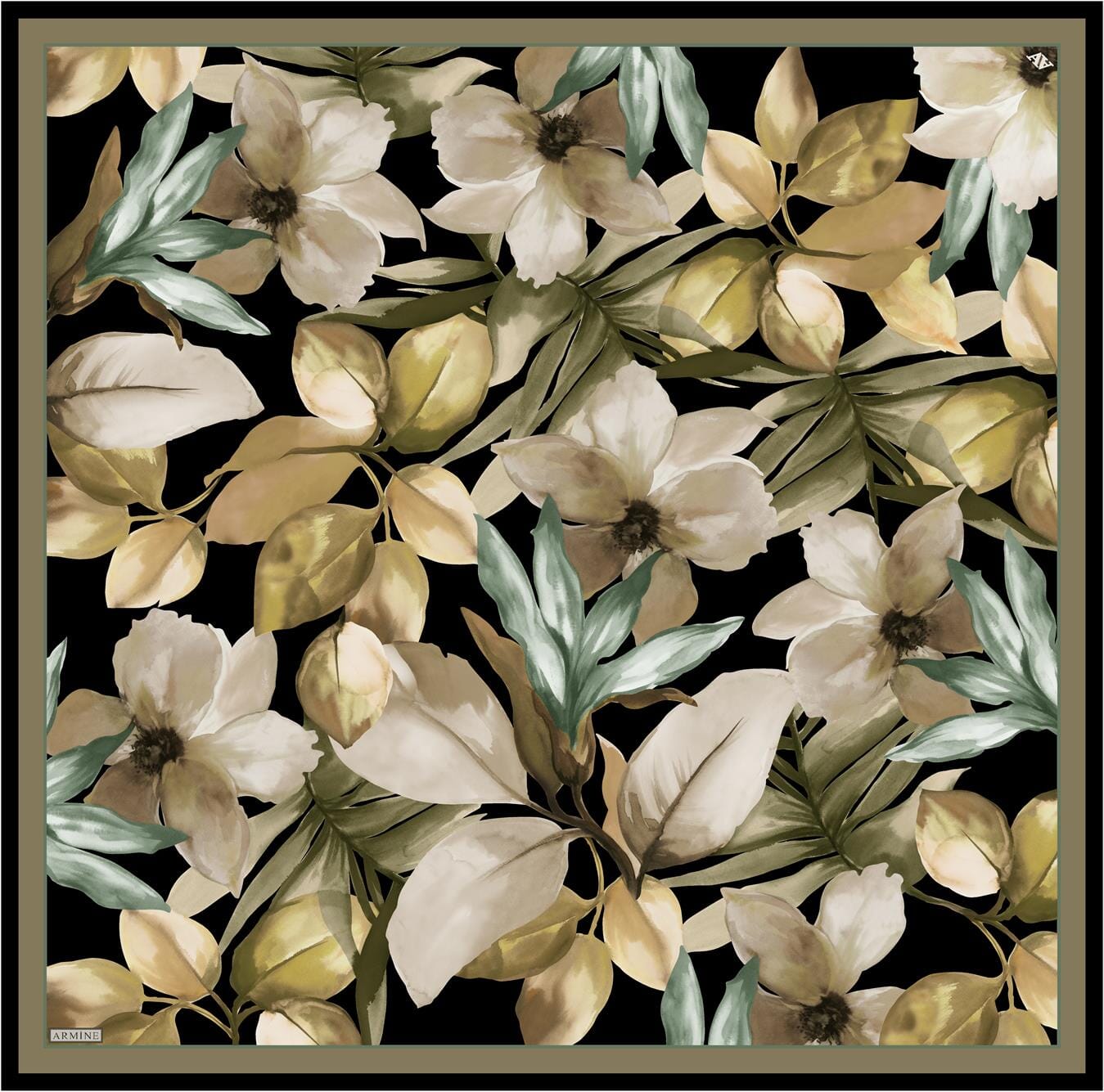 Armine Botanical Dream Silk Scarf #56 Silk Hijabs,Armine Armine 