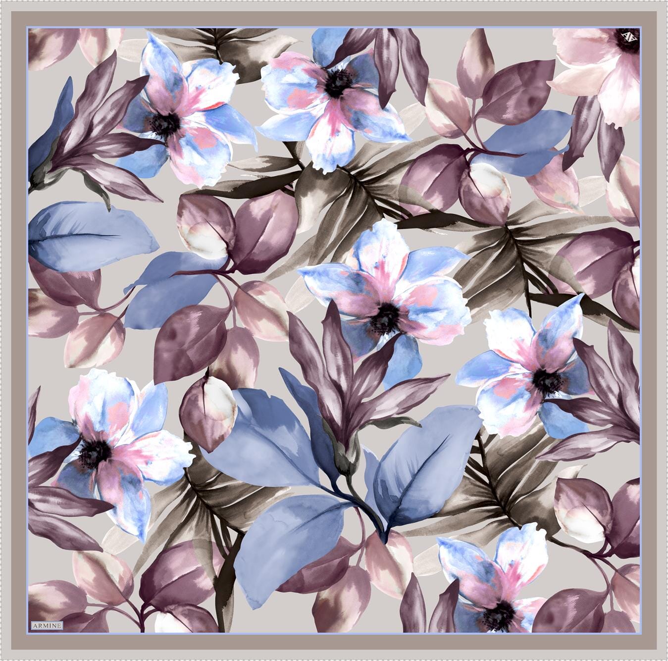 Armine Botanical Dream Silk Scarf #7 Silk Hijabs,Armine Armine 