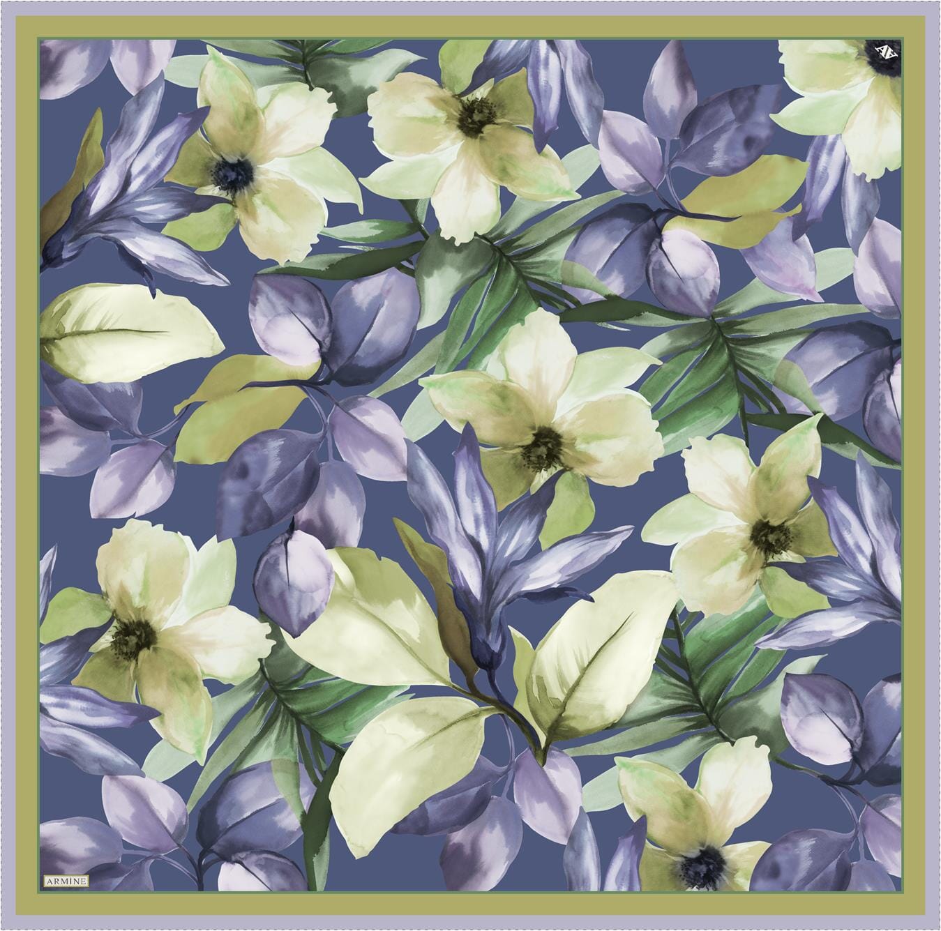 Armine Botanical Dream Silk Scarf #83 Silk Hijabs,Armine Armine 