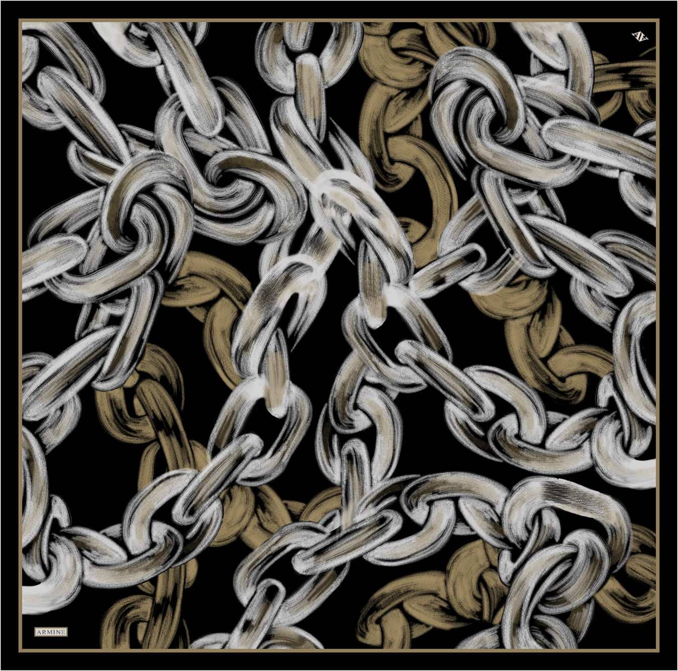 Armine Chain Mirage Silk Scarf #1 Silk Hijabs,Armine Armine 