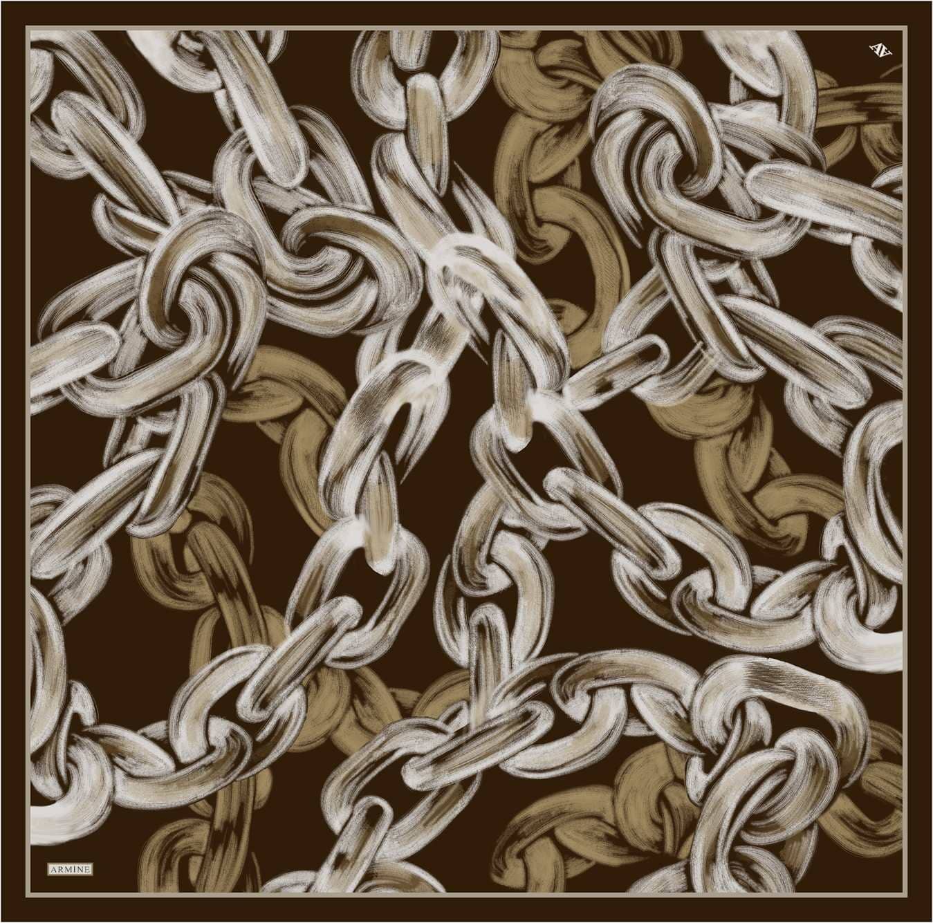 Armine Chain Mirage Silk Scarf #3 Silk Hijabs,Armine Armine 