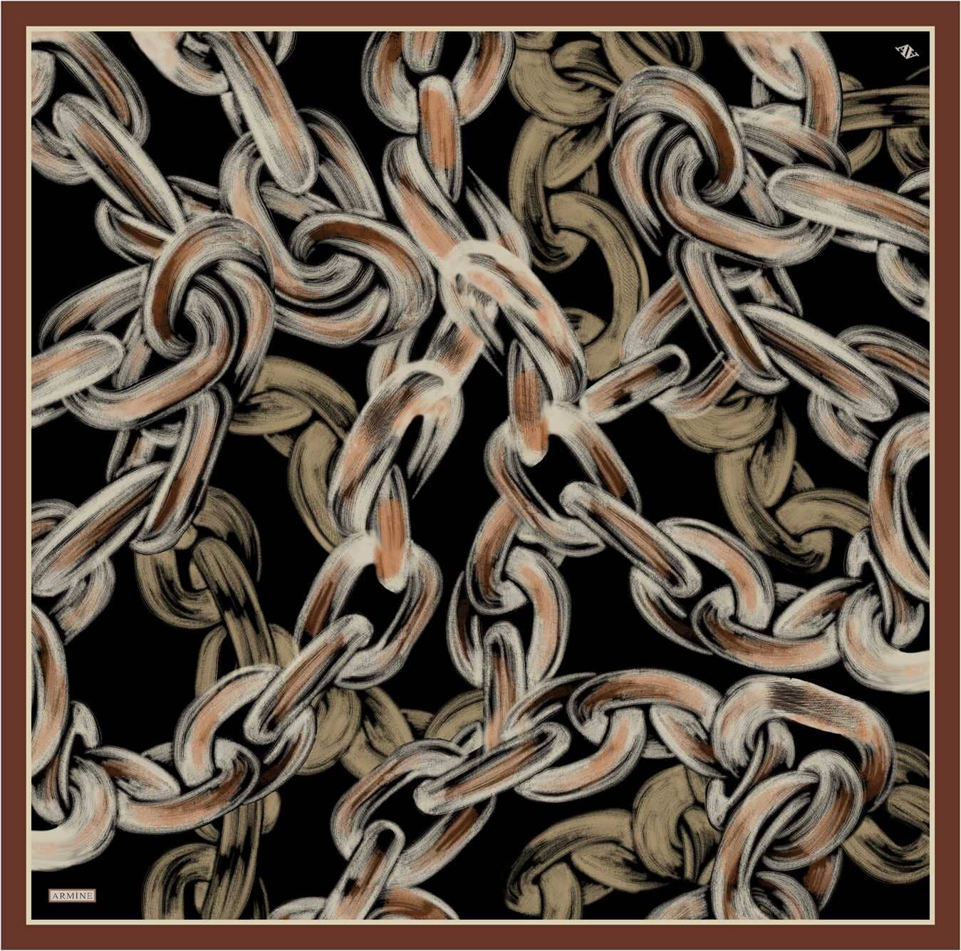 Armine Chain Mirage Silk Scarf #34 Silk Hijabs,Armine Armine 