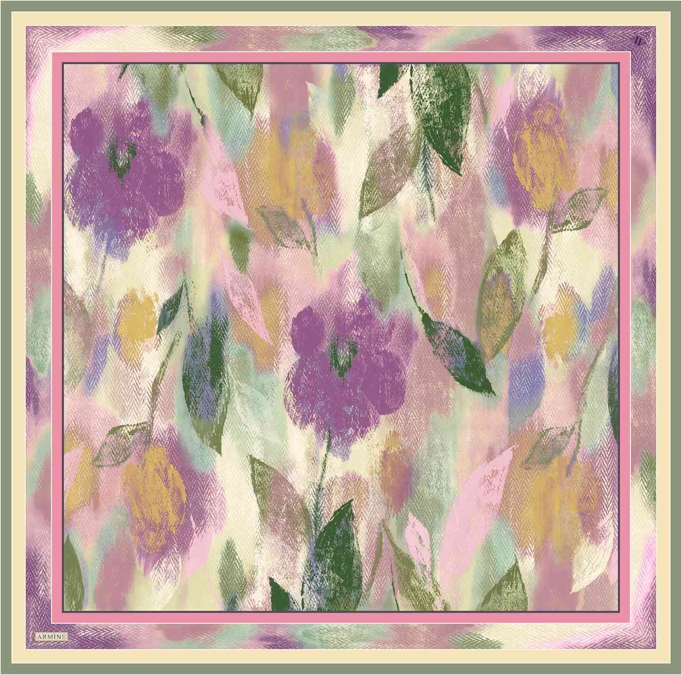 Armine Elara Floral Silk Scarf 