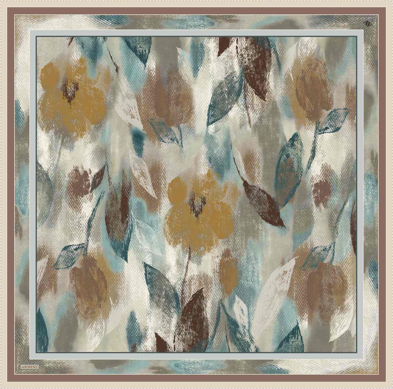 Armine Elara Floral Silk Scarf 