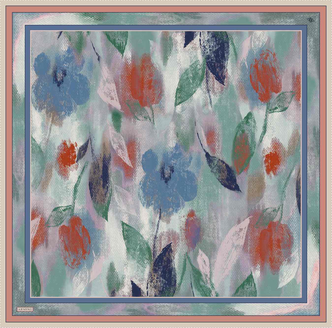 Armine Elara Floral Silk Scarf #36 Silk Hijabs,Armine Armine 