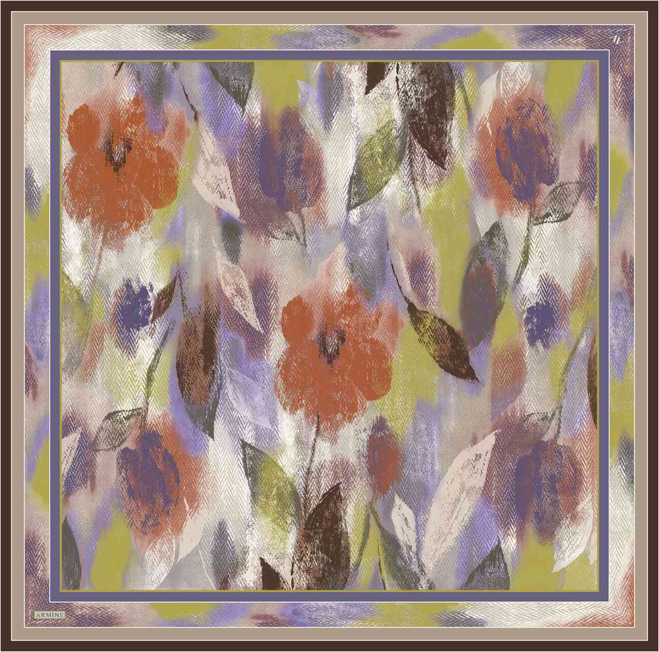 Armine Elara Floral Silk Scarf 