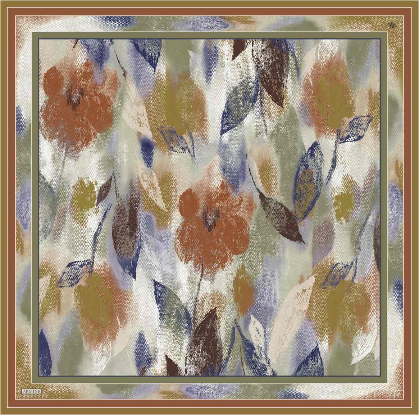 Armine Elara Floral Silk Scarf 