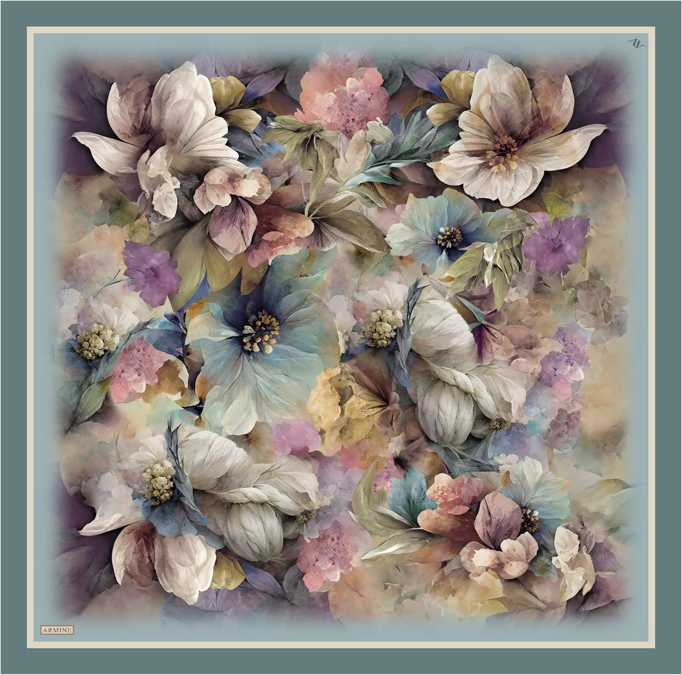 Armine Felicity Floral Silk Scarf #31 Silk Hijabs,Armine Armine 