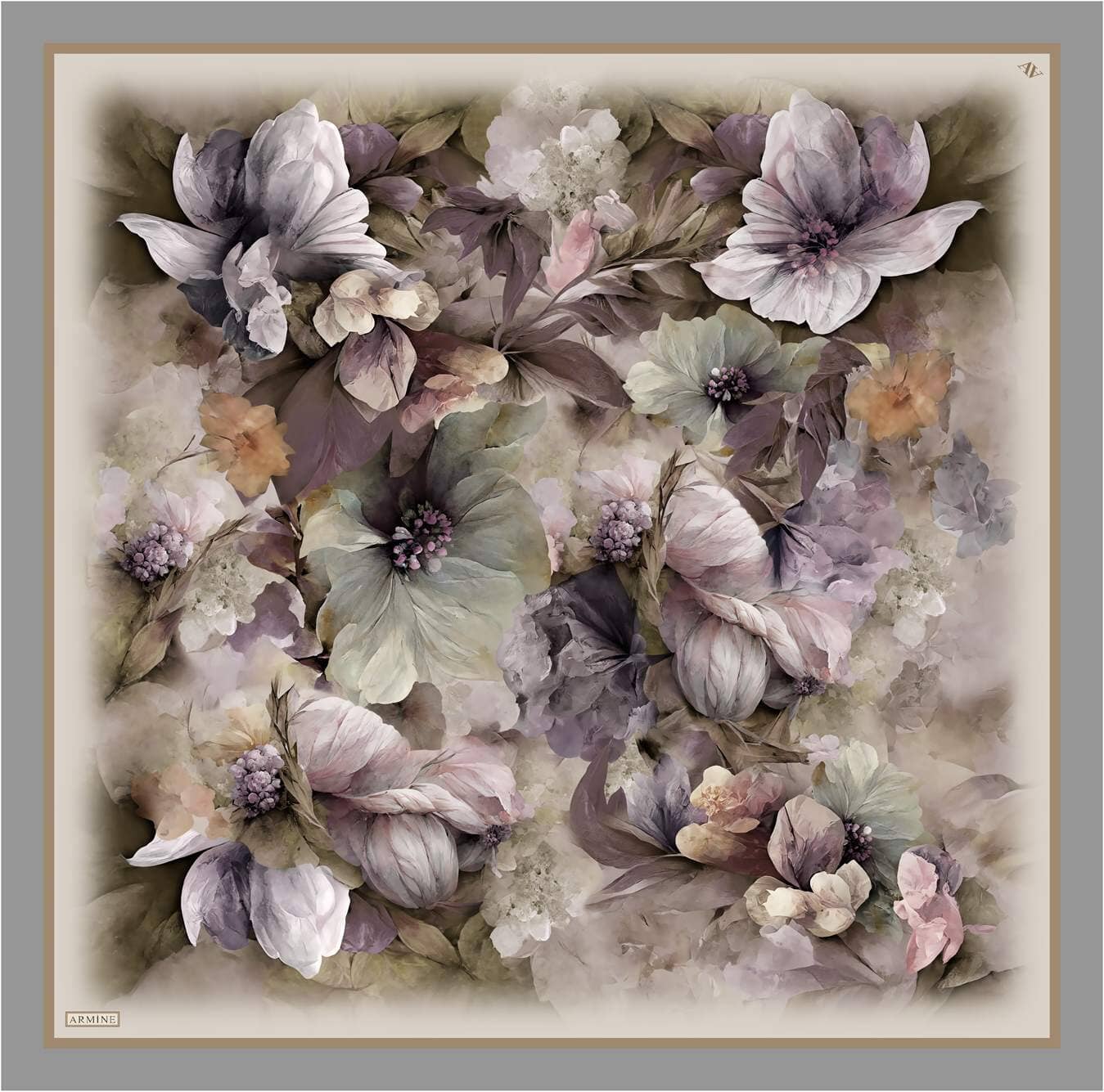 Armine Felicity Floral Silk Scarf #35 Silk Hijabs,Armine Armine 