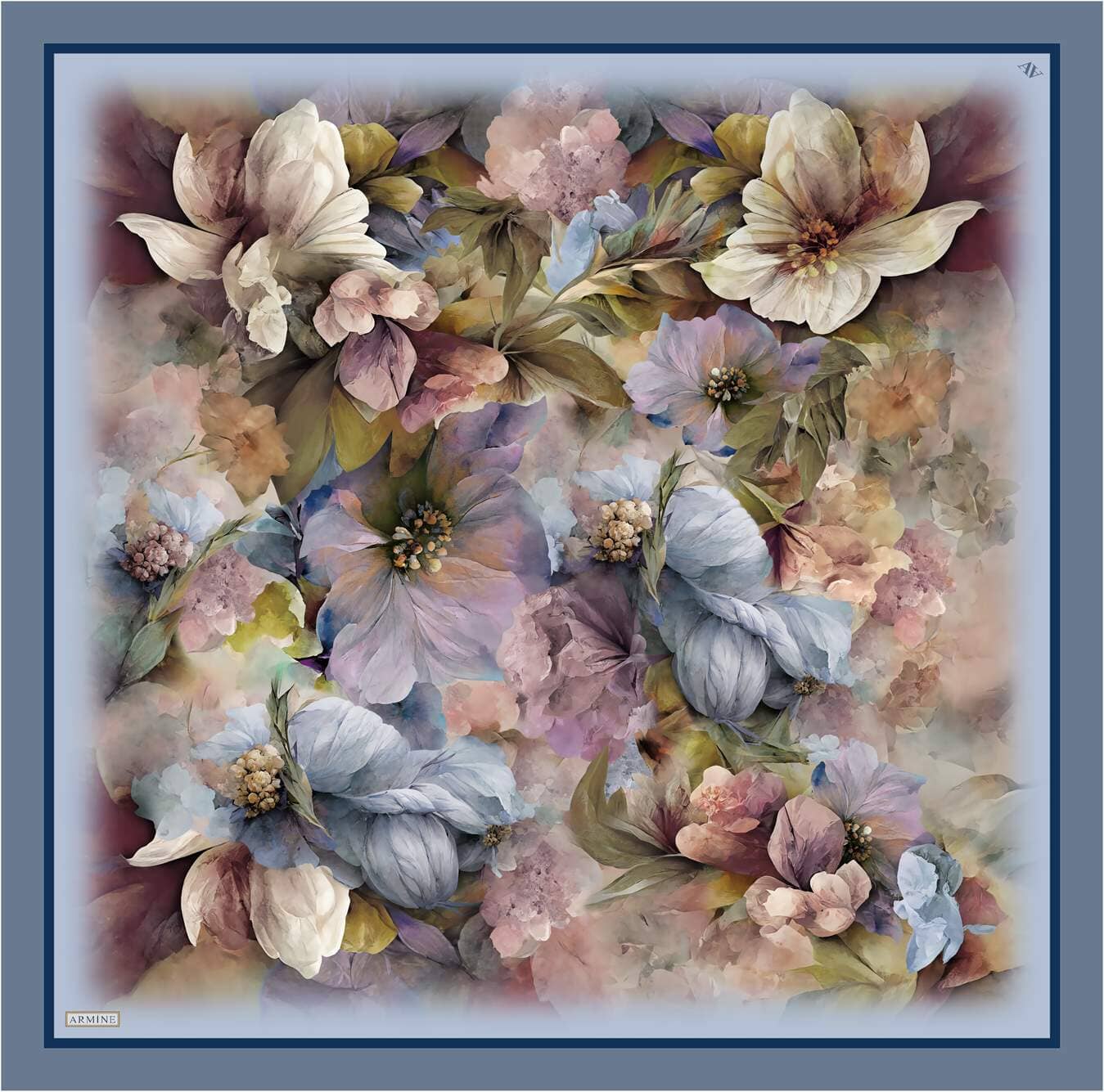 Armine Felicity Floral Silk Scarf #36 Silk Hijabs,Armine Armine 