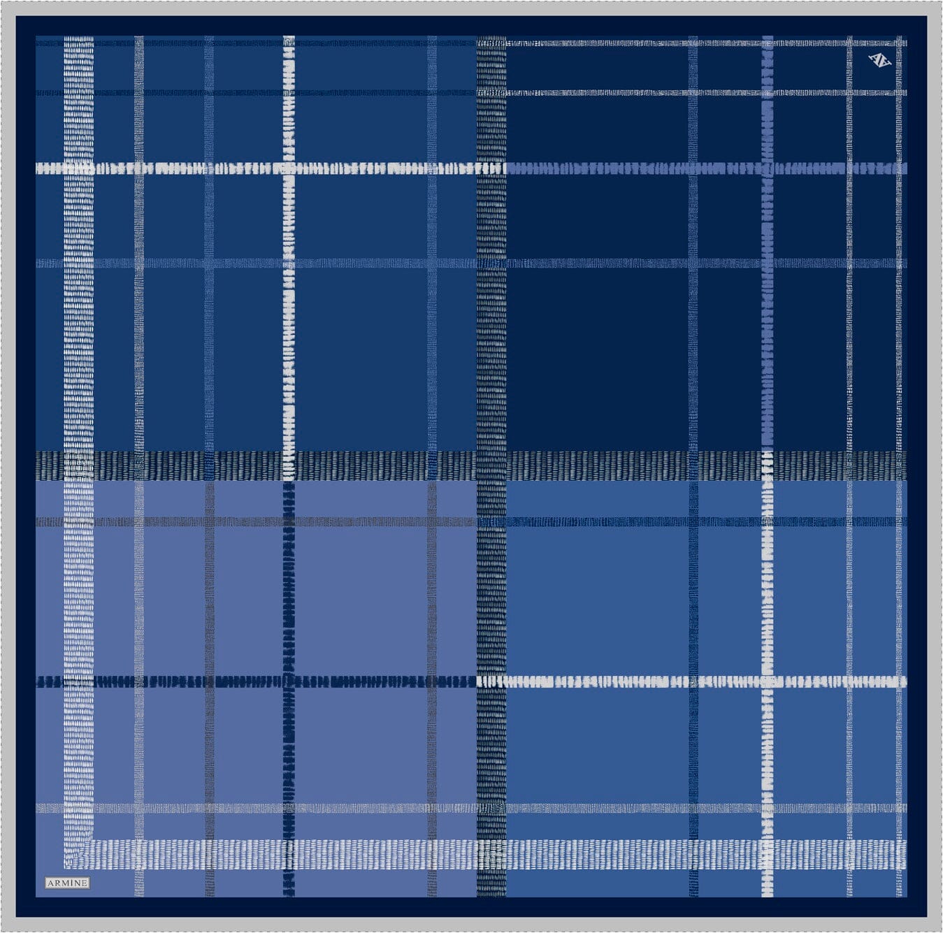 Armine Metro Grid Silk Scarf 