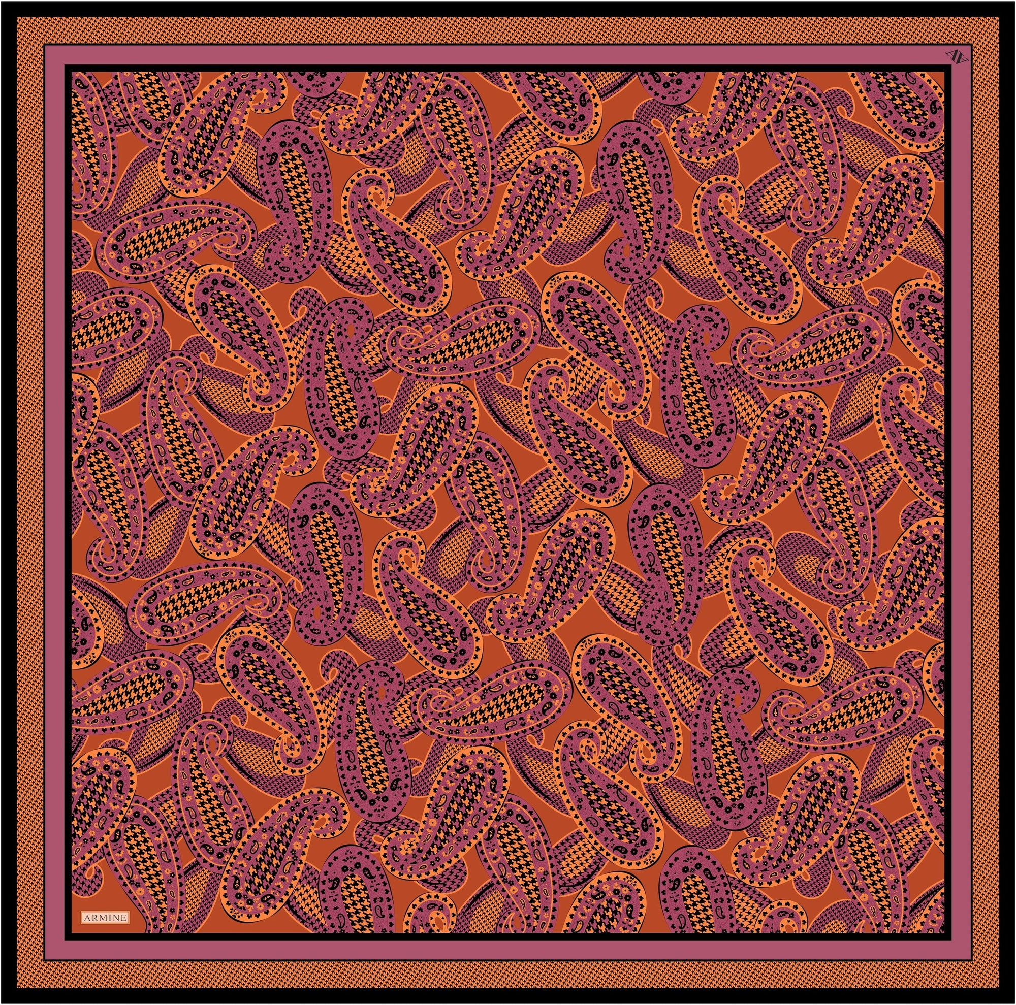 Armine Paisley Reverie Silk Scarf #6 Silk Hijabs,Armine Armine 