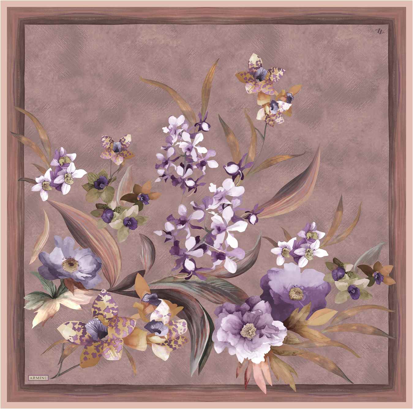 Armine Serene Floral Silk Scarf 