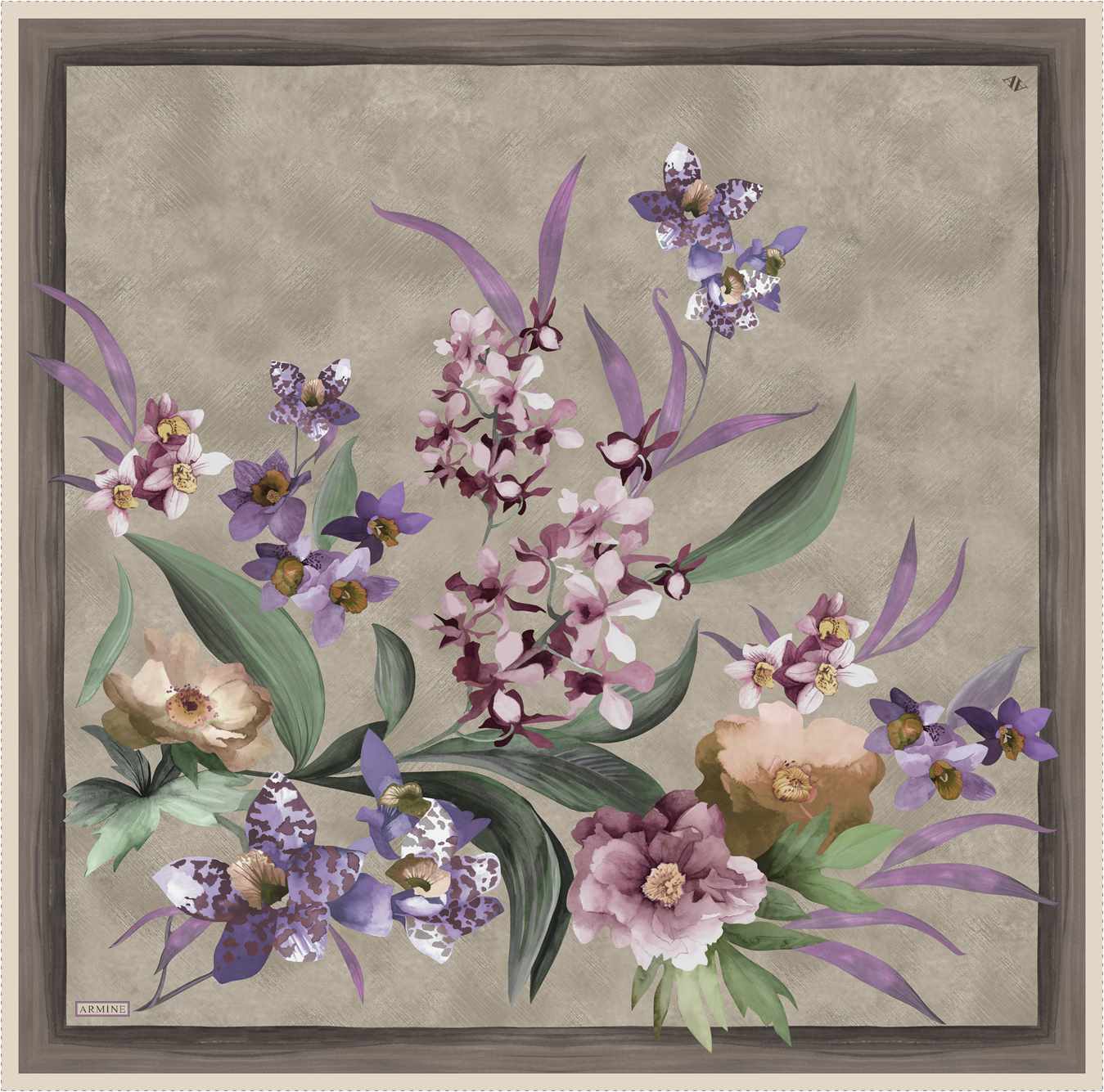 Armine Serene Floral Silk Scarf 