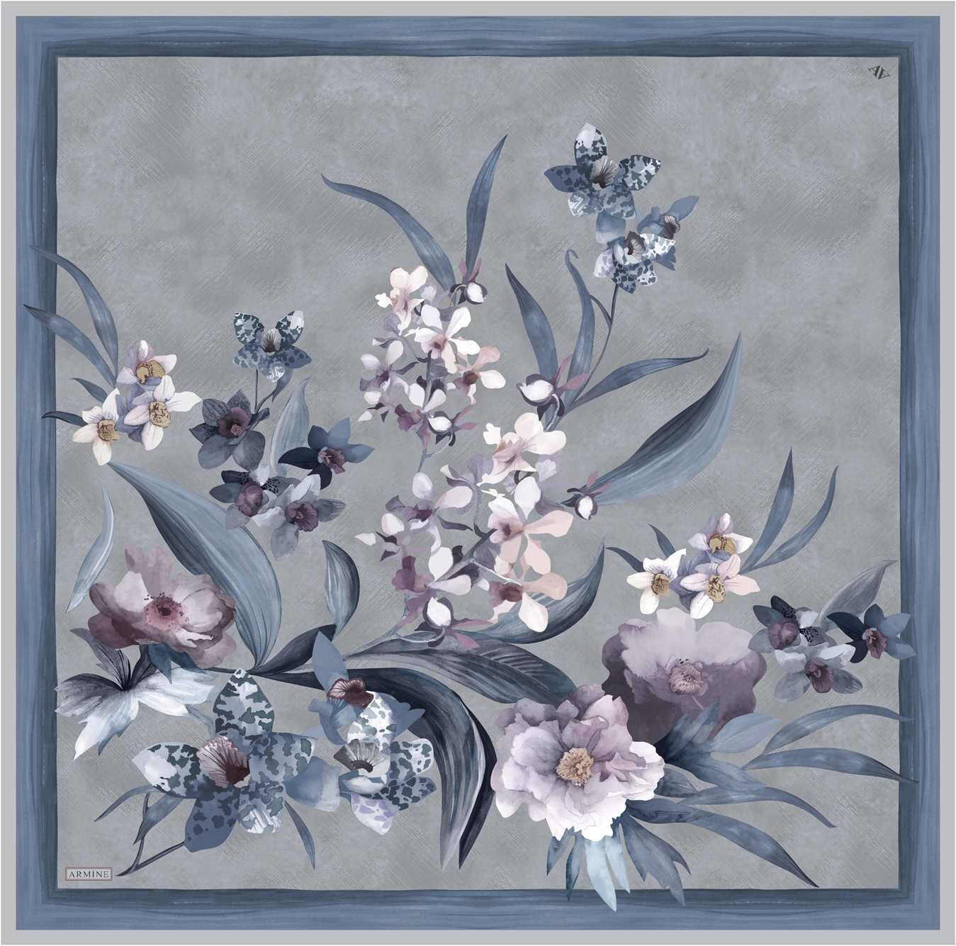 Armine Serene Floral Silk Scarf 