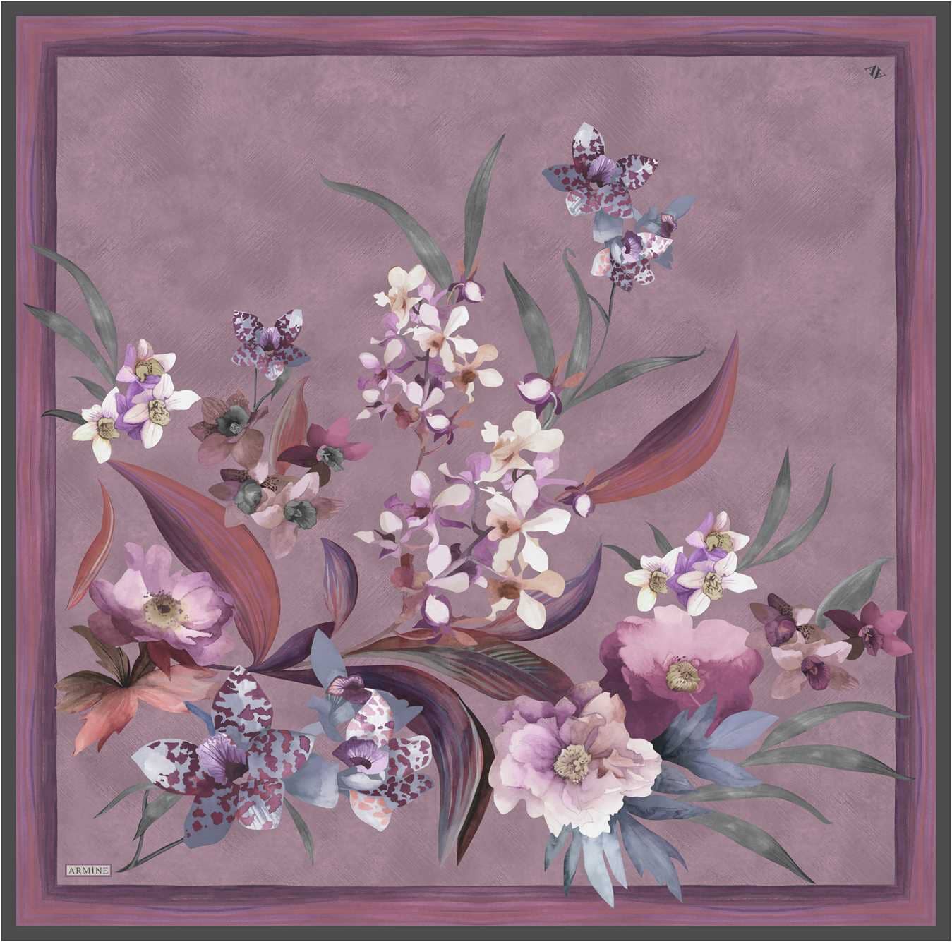 Armine Serene Floral Silk Scarf 