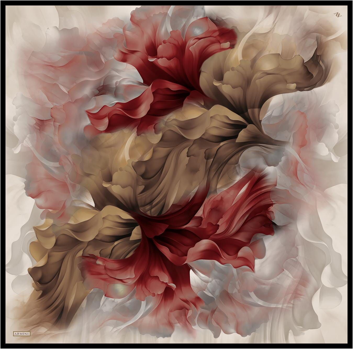 Armine Whispering Petals Silk Scarf #5 Silk Hijabs,Armine Armine 