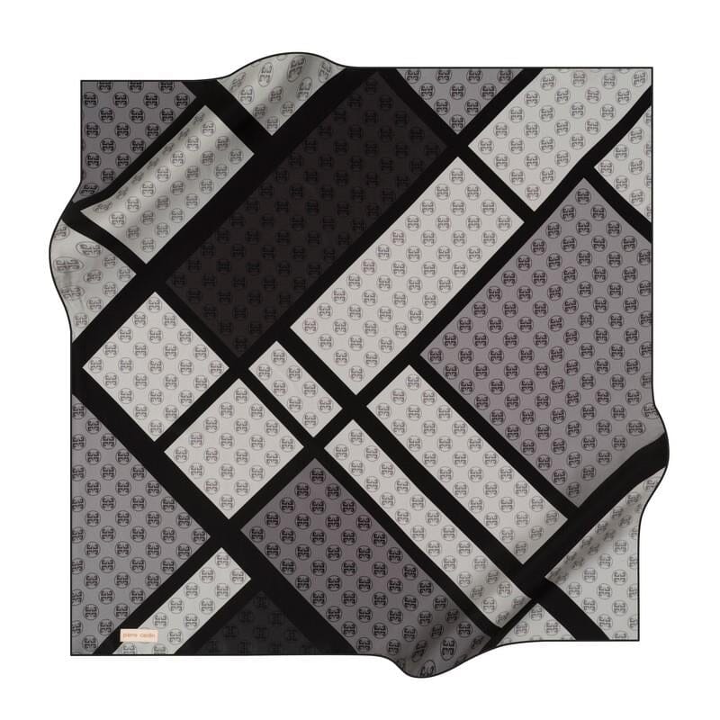 Pierre Cardin Monogram Geometric Silk Scarf No. 12 Pierre Cardin,Silk Scarves Pierre Cardin 