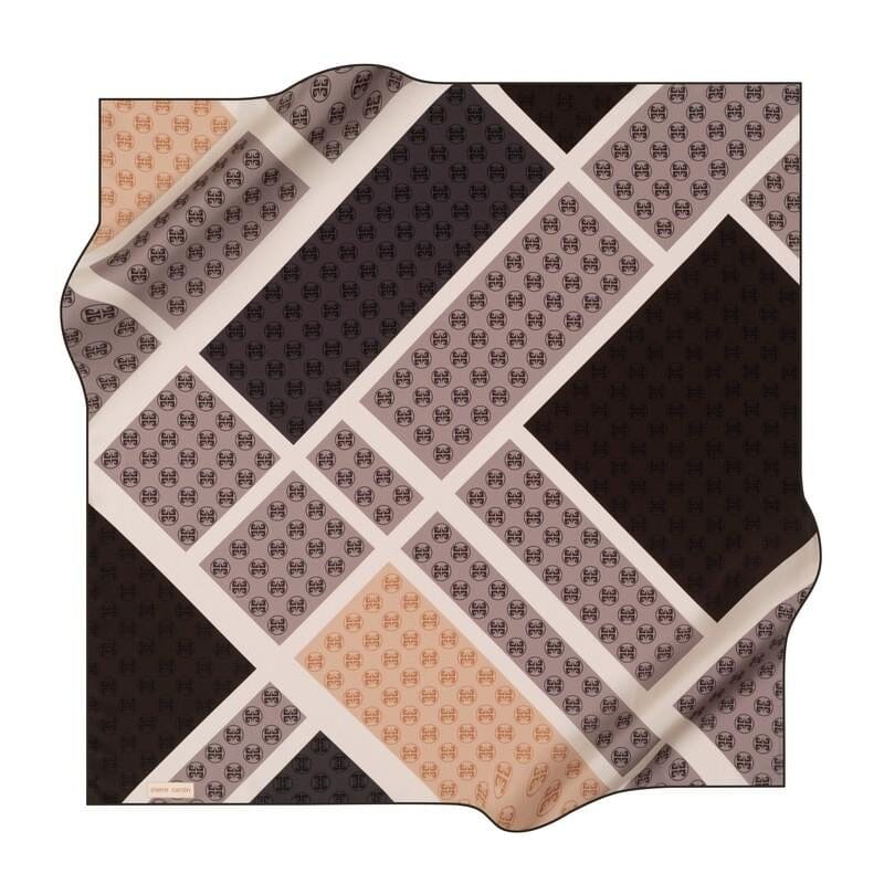 Pierre Cardin Monogram Geometric Silk Scarf No. 31 Pierre Cardin,Silk Scarves Pierre Cardin 