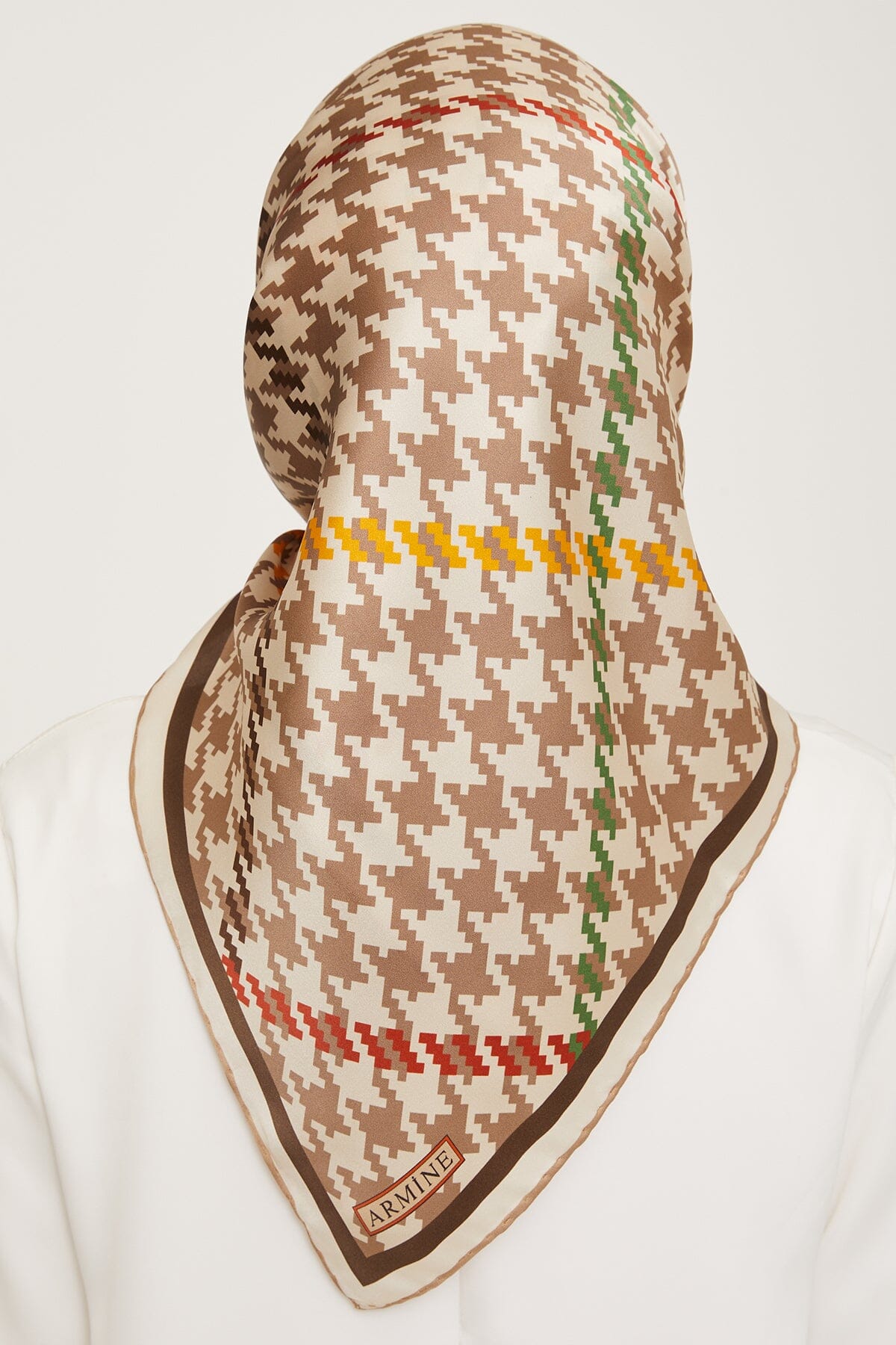 Armine HoundsTooth Square Silk Scarf #32 Silk Hijabs,Armine Armine 