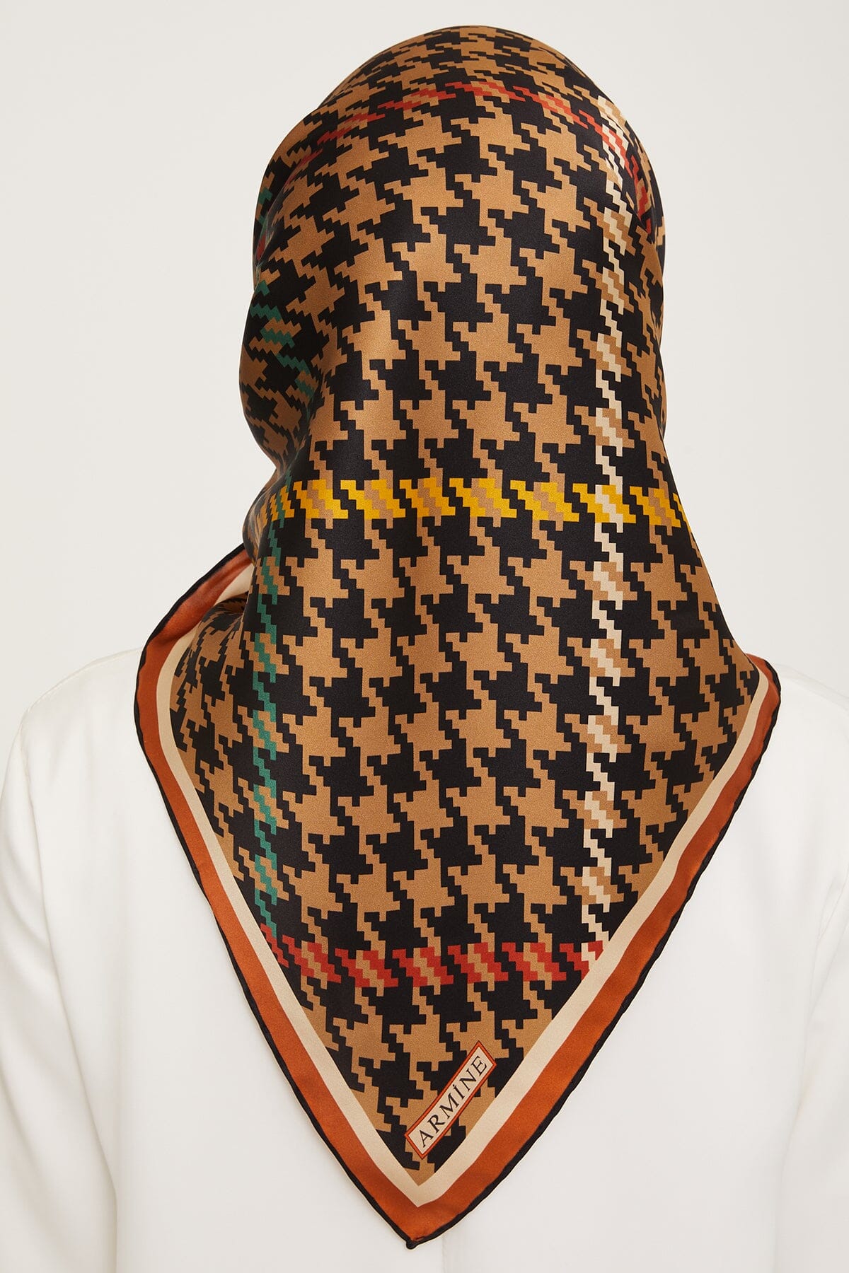 Armine HoundsTooth Square Silk Scarf #37 Silk Hijabs,Armine Armine 