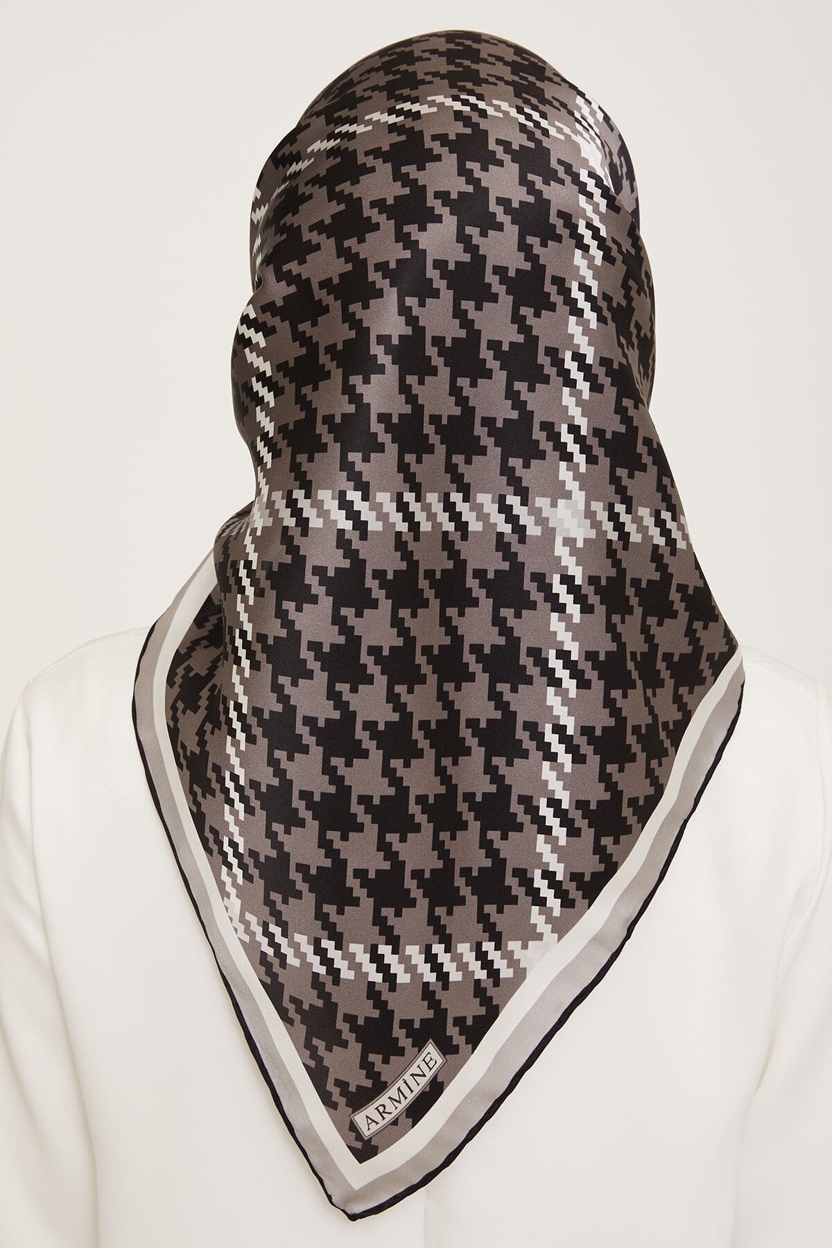 Armine HoundsTooth Square Silk Scarf #5 Silk Hijabs,Armine Armine 