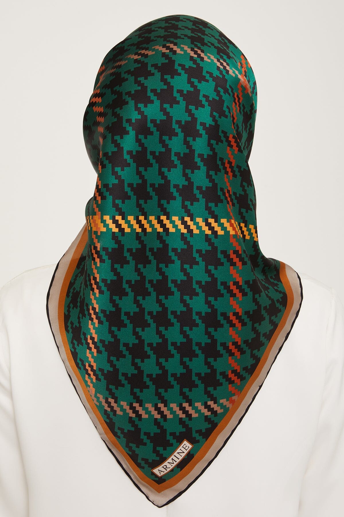 Armine HoundsTooth Square Silk Scarf #51 Silk Hijabs,Armine Armine 