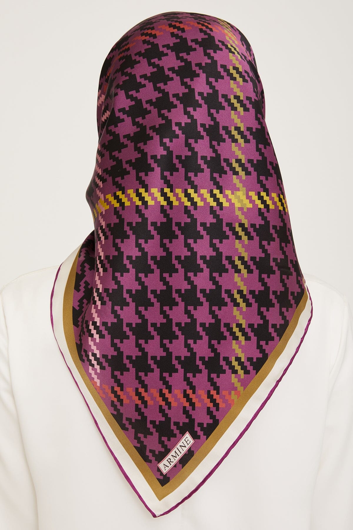 Armine HoundsTooth Square Silk Scarf #55 Silk Hijabs,Armine Armine 