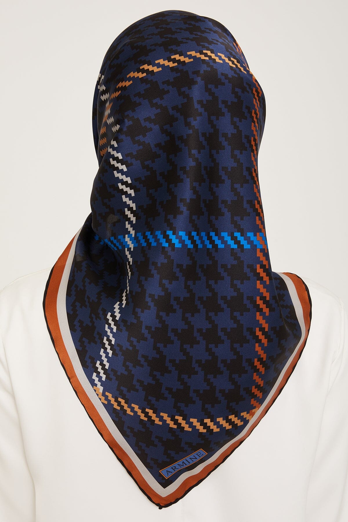 Armine HoundsTooth Square Silk Scarf #7 Silk Hijabs,Armine Armine 