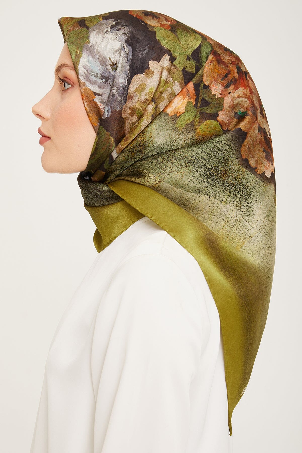 Armine Kemboja Floral Silk Scarf #1 Silk Hijabs,Armine Armine 