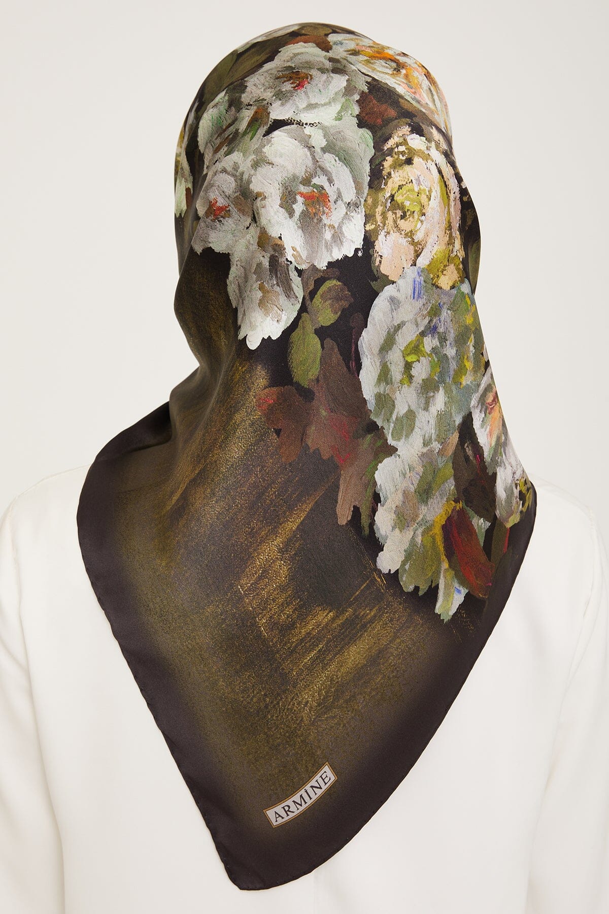 Armine Kemboja Floral Silk Scarf #51 Silk Hijabs,Armine Armine 