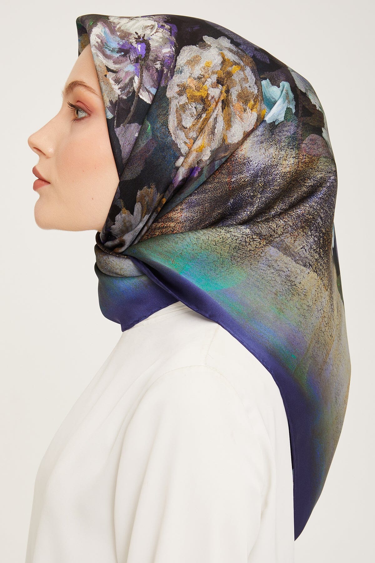 Armine Kemboja Floral Silk Scarf #8 Silk Hijabs,Armine Armine 