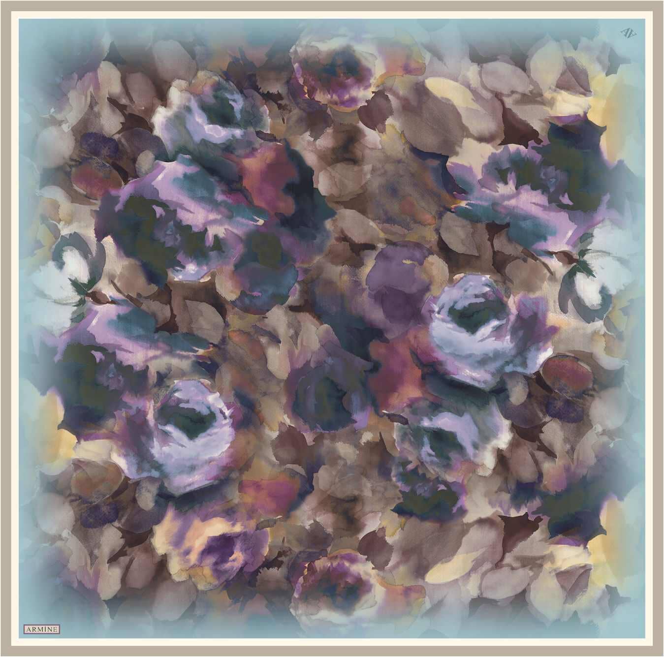 Armine Mulia Floral Silk Scarf #36 Silk Hijabs,Armine Armine 