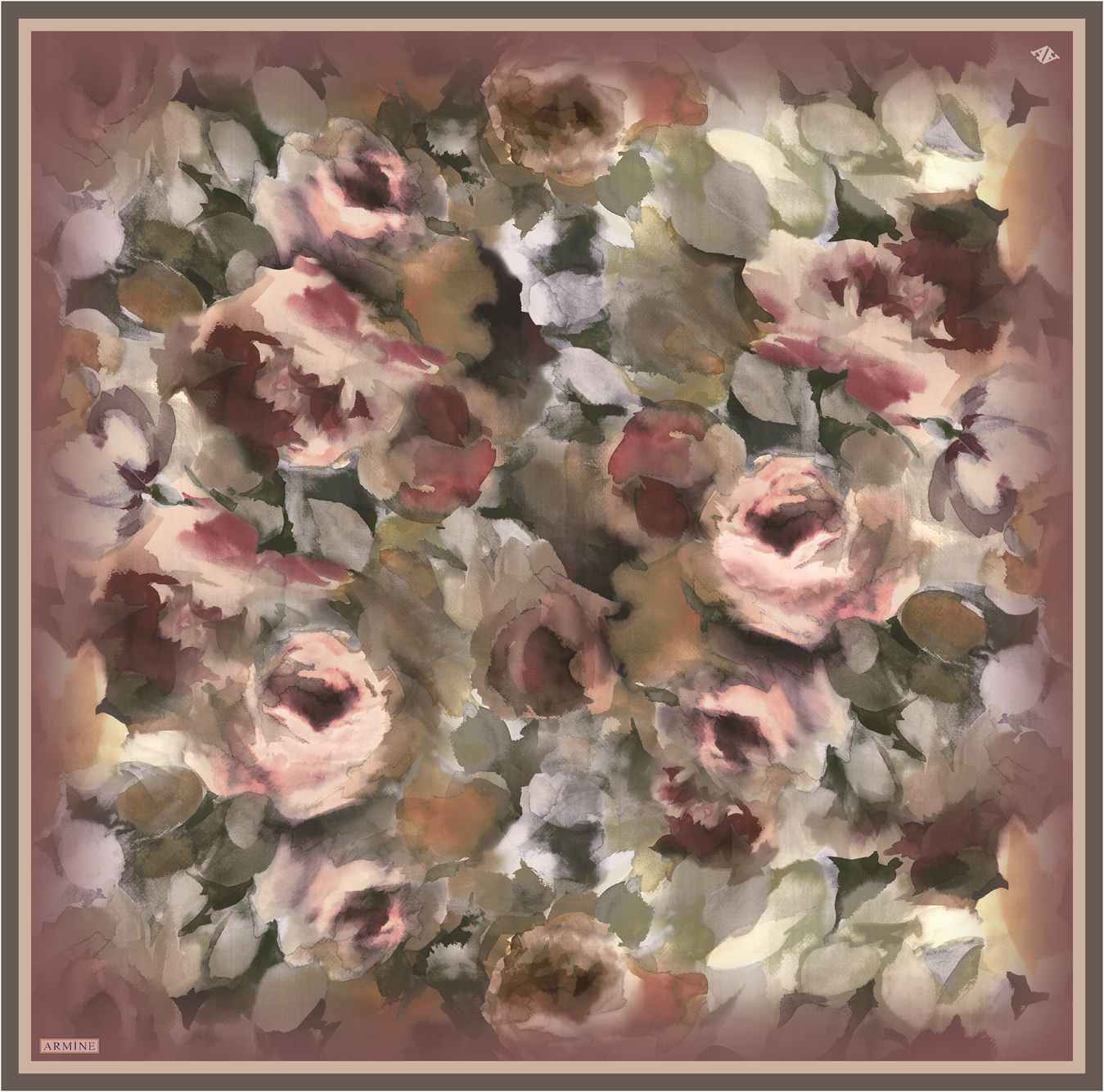 Armine Mulia Floral Silk Scarf #4 Silk Hijabs,Armine Armine 